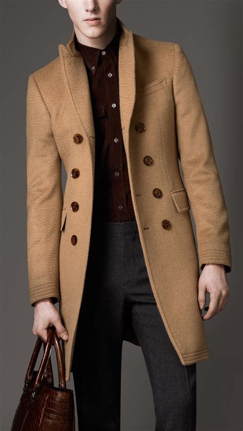 burberry mens camel wool coat|Burberry winter coat men's.